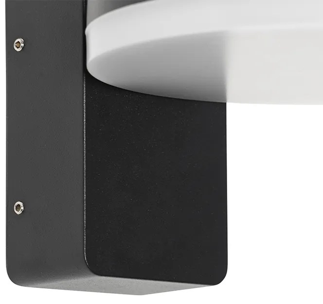 Candeeiro de parede exterior moderno preto com LED IP54 - Esmee Moderno