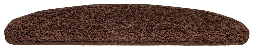 Tapetes de escada 30 pcs 65x21x4 cm castanho