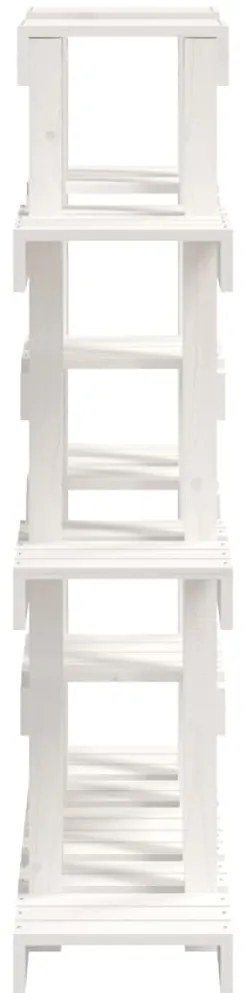 Suporte para plantas 104,5x25x109,5 cm pinho maciço branco
