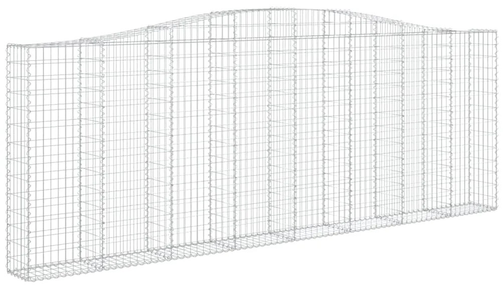 Cestos gabião arqueados 6pcs 400x30x140/160cm ferro galvanizado