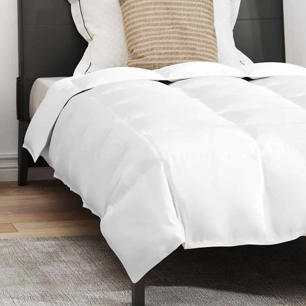 Edredão com travesseiro 2 pcs Branco 140 x 220 cm Penugem
