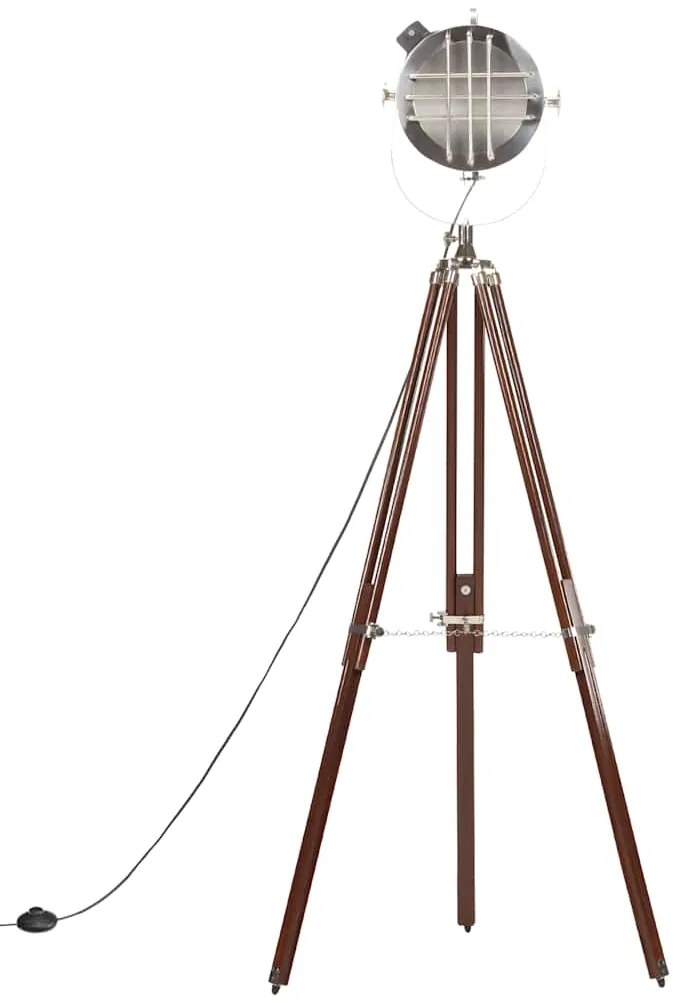 Candeeiro de chão tripé 180 cm madeira de mangueira maciça