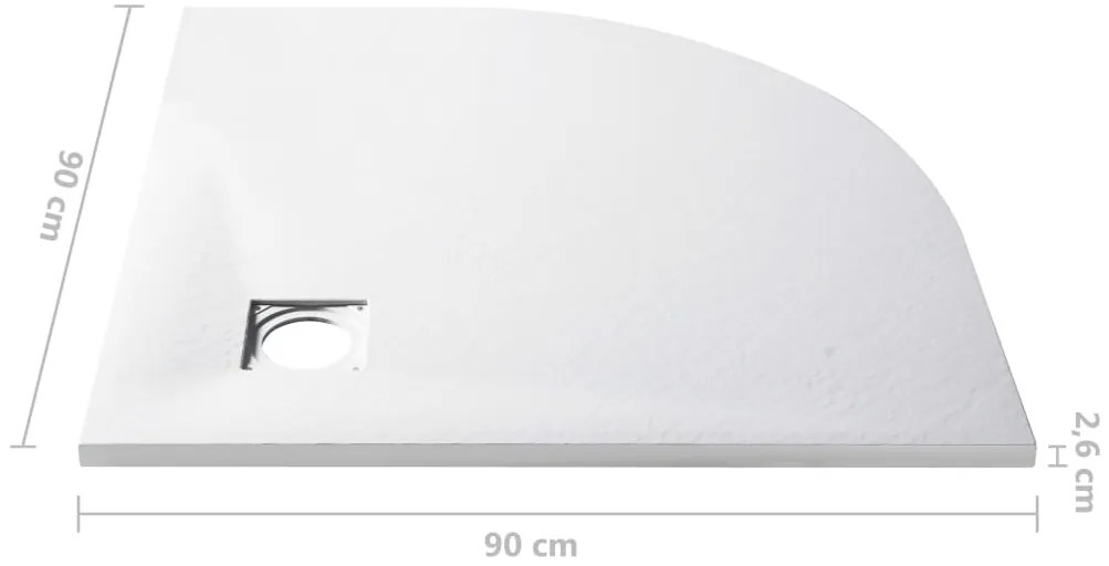 Base de chuveiro SMC 90x90 cm branco