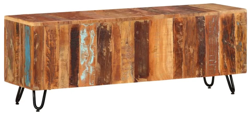 Móvel de TV 110x30x40 cm madeira recuperada maciça