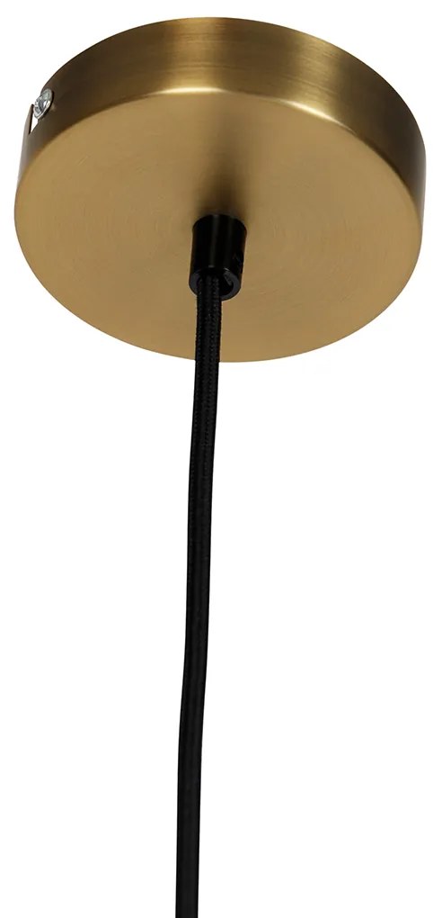 Candeeiro de suspensão moderno bronze com cabo preto - Combi 1
