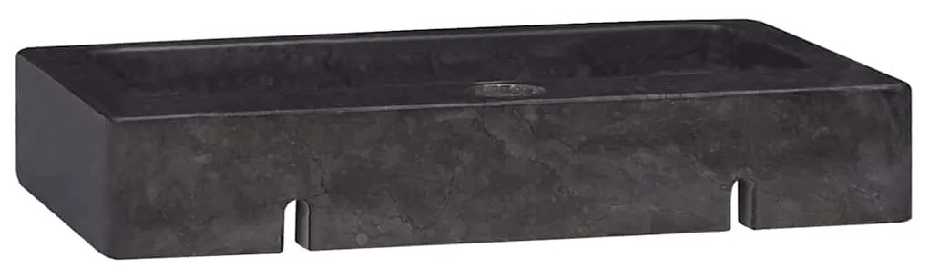 Lavatório de parede 38x24x6,5 cm mármore preto