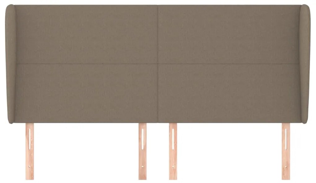 Cabeceira cama abas tecido 203x23x118/128 cm cinza-acastanhado