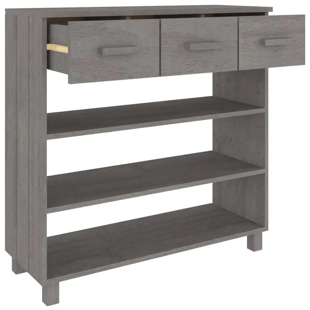 Mesa consola HAMAR 90x35x90 cm pinho maciço cinza-claro