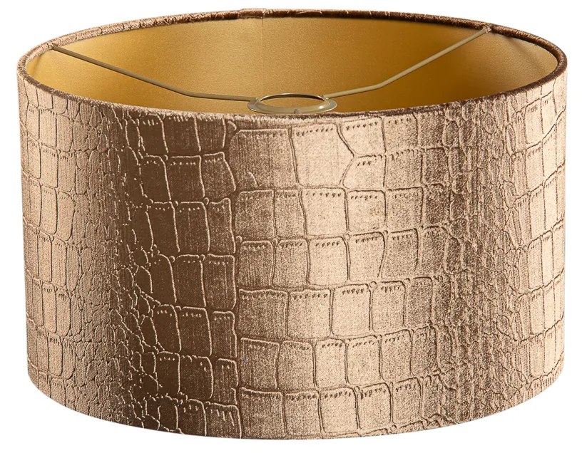 Abajur de Veludo com Design Crocodilo e Interior Dourado 35/35/20