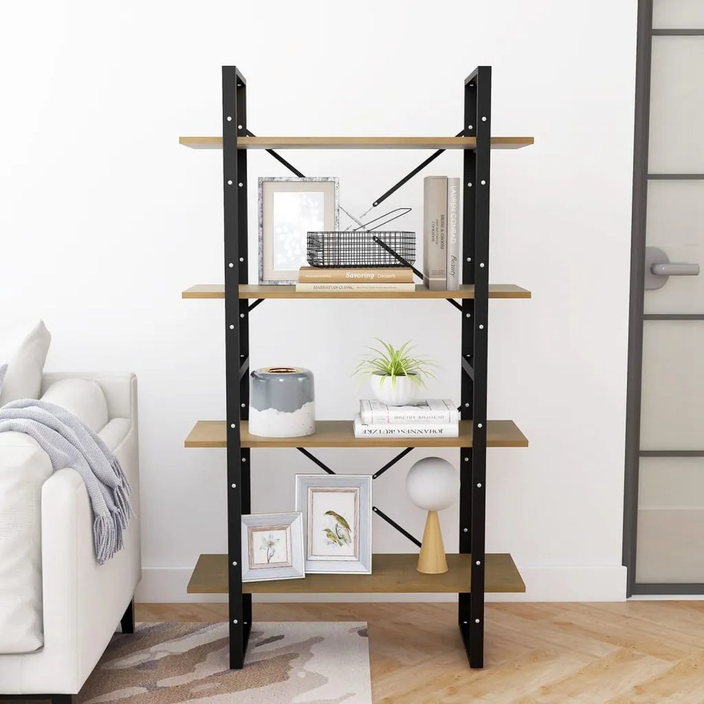 Estante com 4 prateleiras 80x30x140 cm pinho maciço
