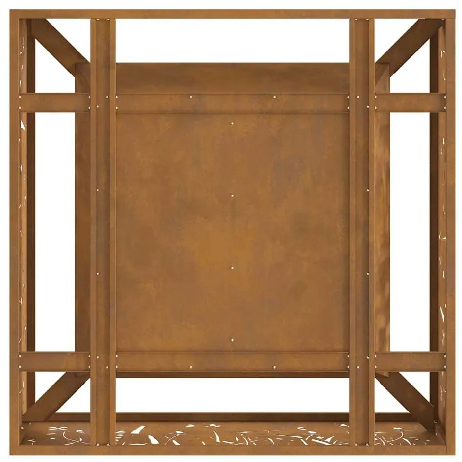 Fogueteira Quadrada 80x80x30 cm Aço Envelhecido