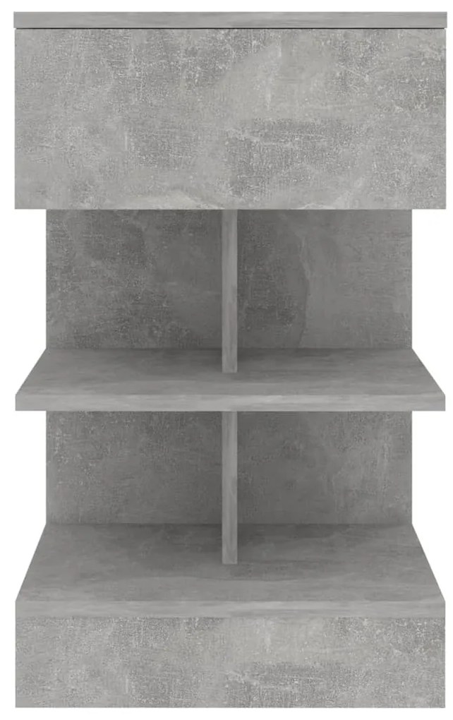 Mesa de cabeceira derivados de madeira cinzento cimento