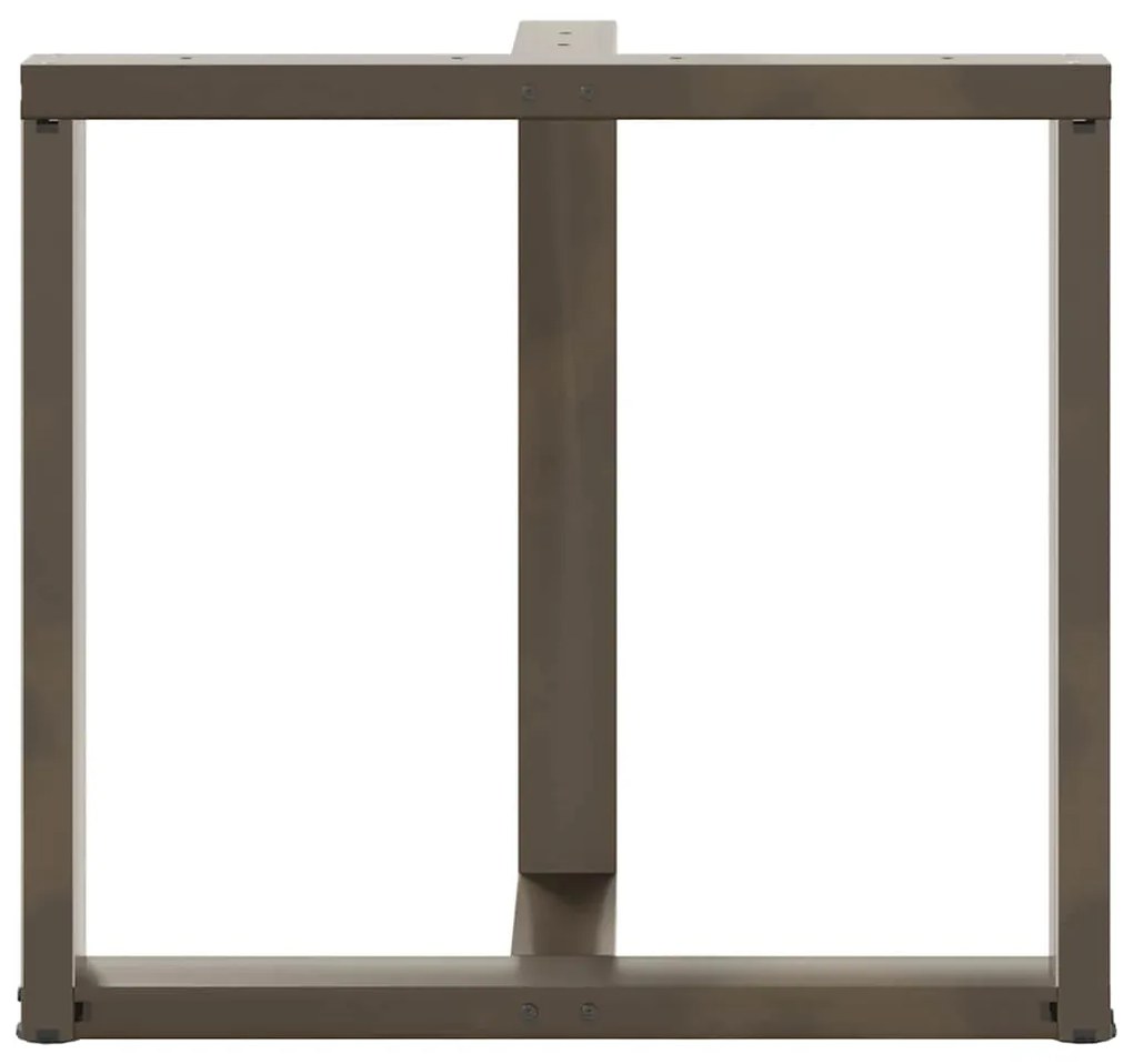Pés de mesa de jantar em forma de T, 2 peças, preto, 80x35x(72-73) cm,