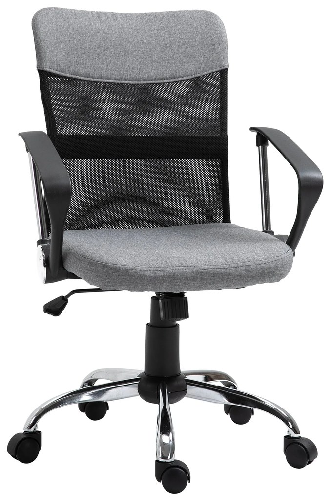 Cadeira ergonômica giratória de escritório com assento ajustável em al