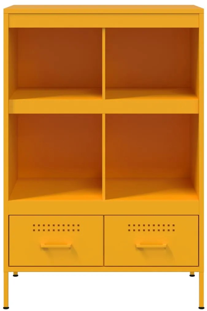 Móvel alto 68x39x101,5 cm aço amarelo mostarda