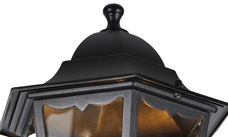 Lanterna de exterior preta 220 cm 2-luzes IP44 - Havana Clássico / Antigo