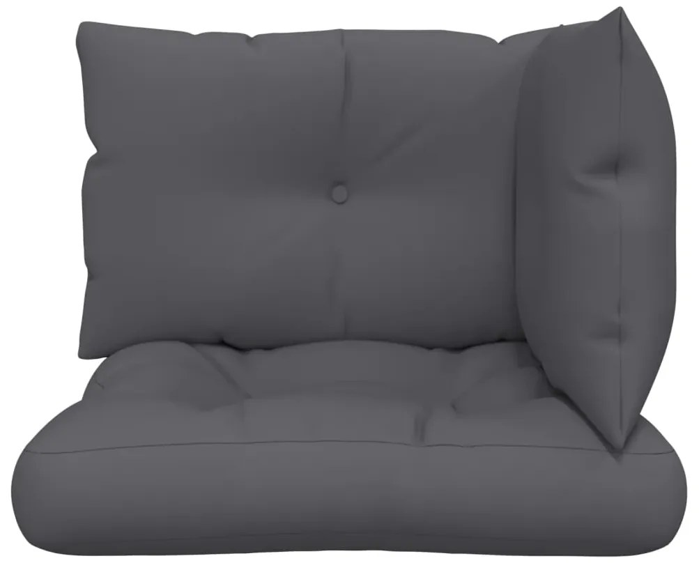 Almofadões de paletes 3 pcs tecido antracite