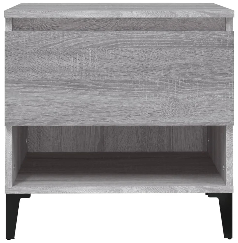 Mesas de apoio 2 pcs 50x46x50 cm deriv. madeira cinzento sonoma