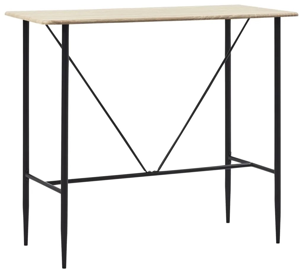 281548 vidaXL Mesa de bar 120x60x110 cm MDF cor carvalho