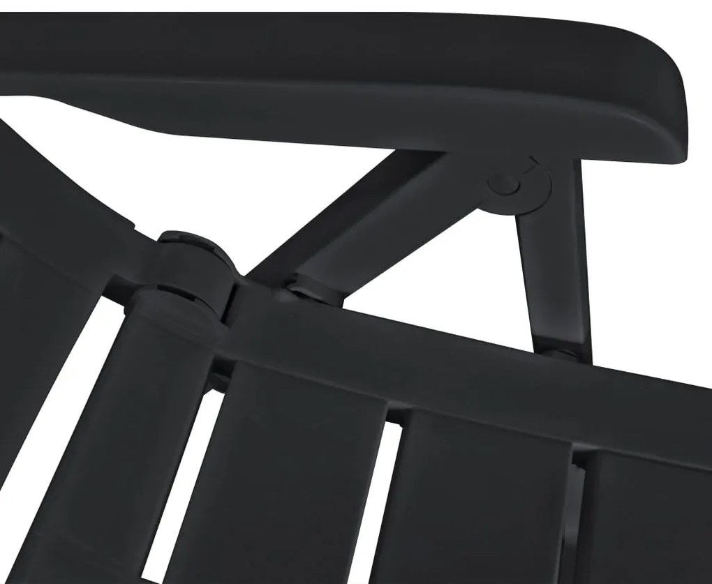 Conjunto de jantar de exterior 11 pcs plástico antracite