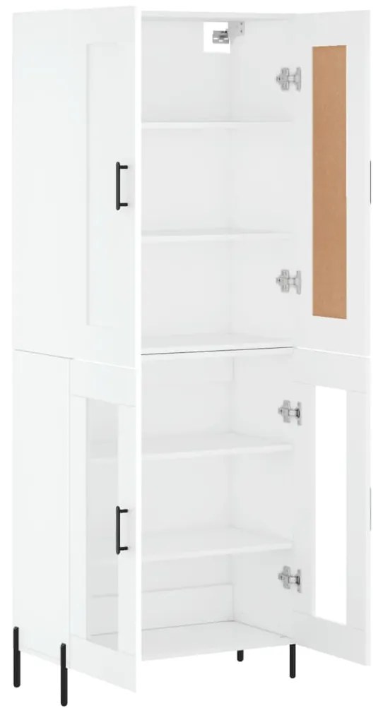 Armário alto 69,5x34x180 cm derivados de madeira branco