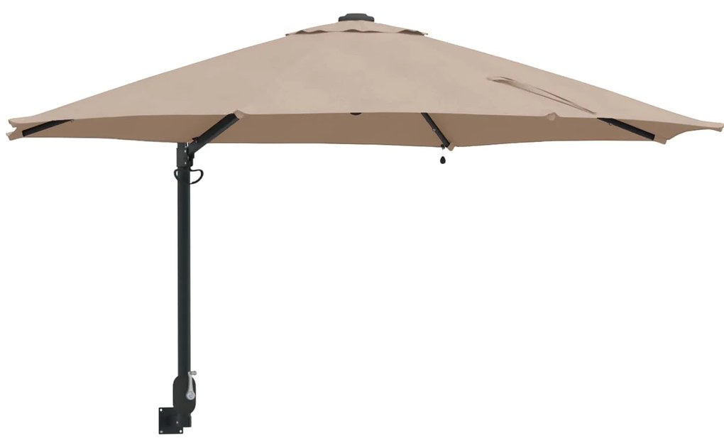 vidaXL Guarda-sol de Jardim Cinzento-acastanhado 248 x 248 x 148 cm