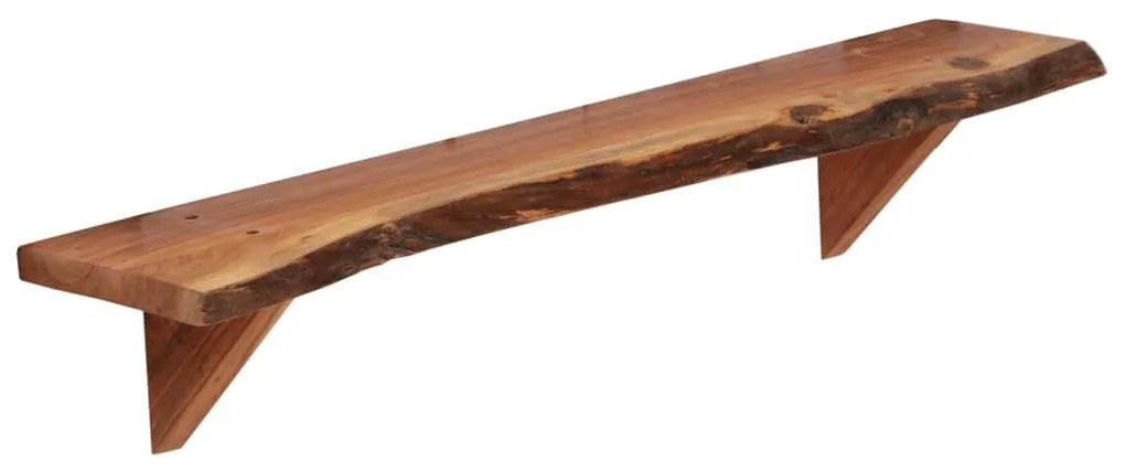 Prateleiras de parede 2 pcs 90x20x18cm madeira de acácia maciça