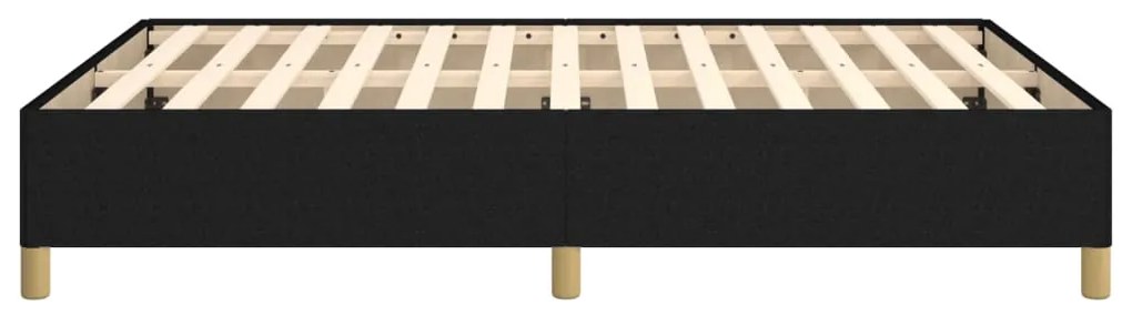 Estrutura de cama sem colchão 140x200 cm tecido preto