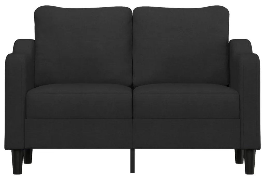 Sofá de 2 lugares tecido 120 cm preto