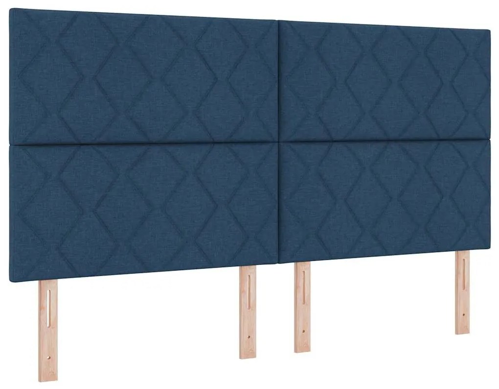 Cama vidaXL Azul 180x200 cm em Tecido