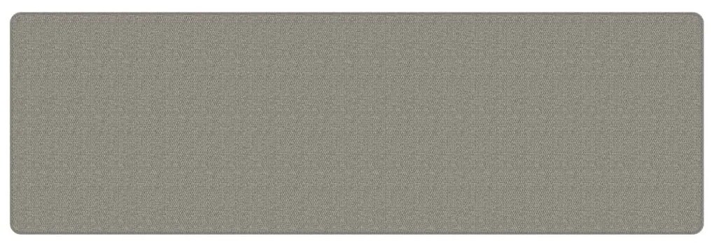 Tapete/passadeira 80x250 cm aspeto sisal prateado