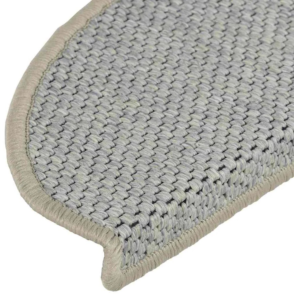 Tapetes escada adesivos aspeto sisal 30 pcs verde-claro