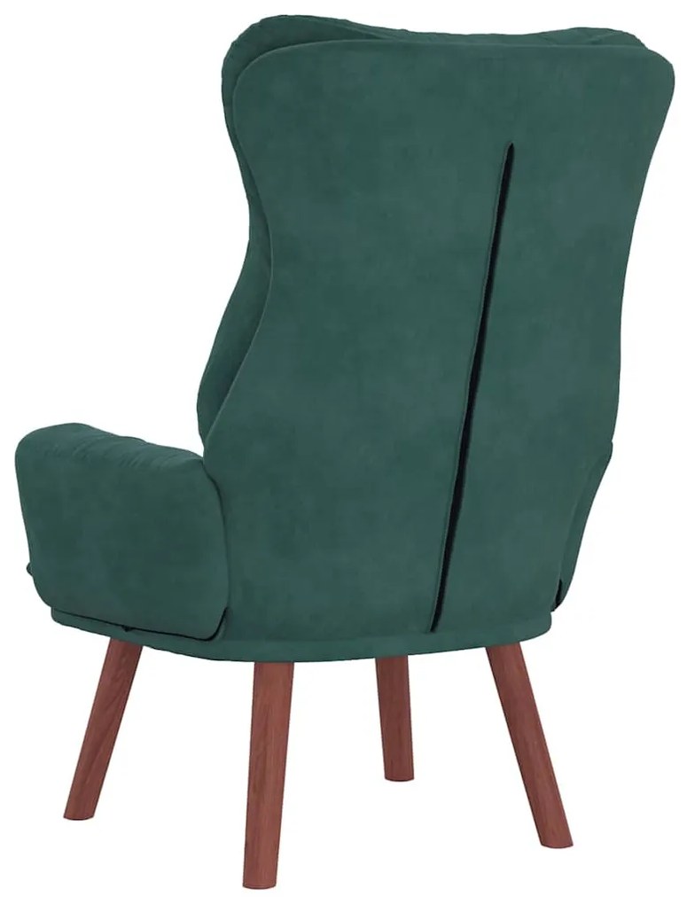 Poltrona Relaxante Veludo Verde Escuro