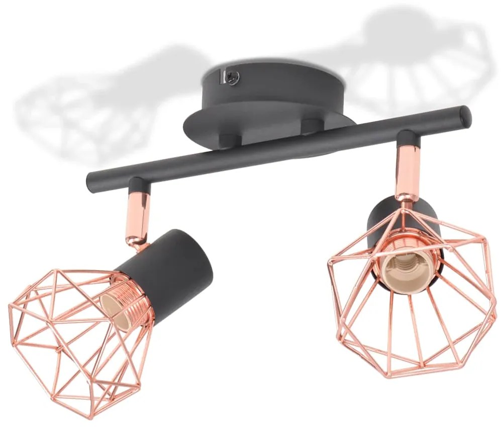 Candeeiro de teto com 2 lâmpadas filamentos LED 8 W