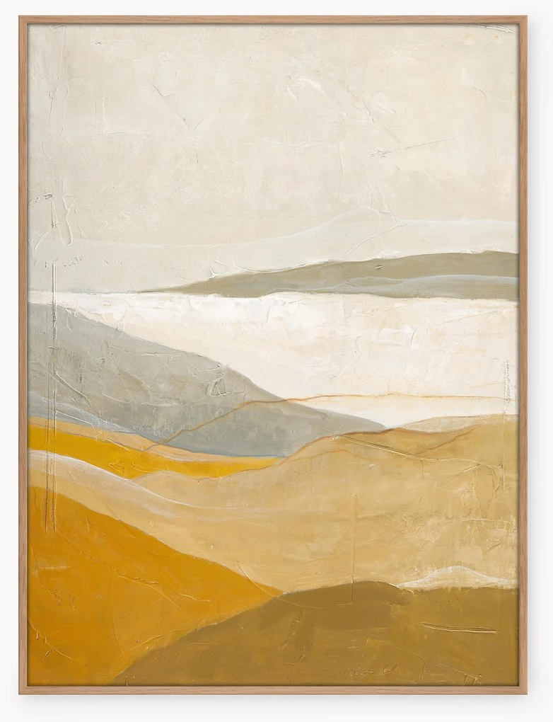 Quadro em tela pintado à mão emoldurado Yellow Field