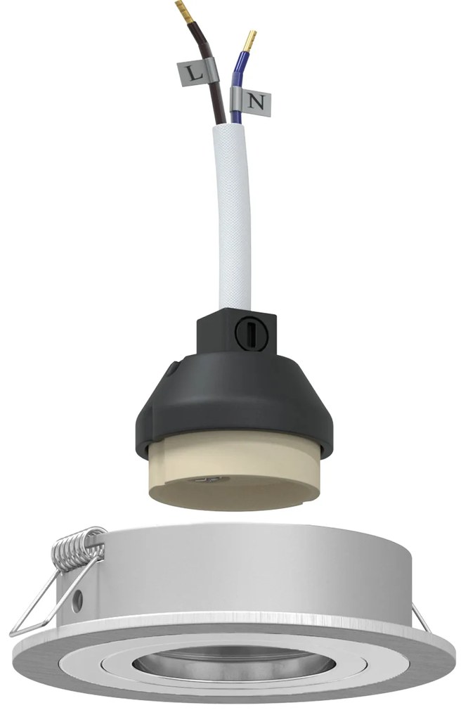 Spotlights Embutidos 6 pcs Redondas GU10 Prata Ø91 mm