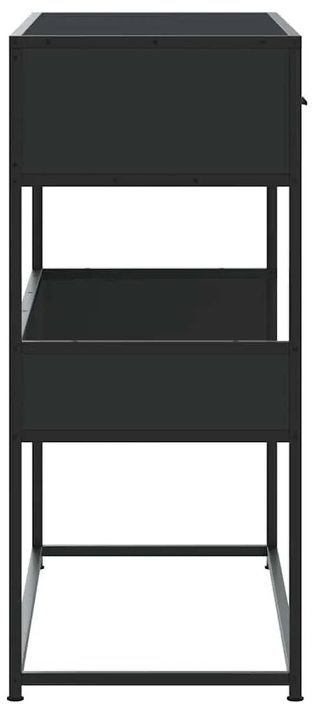Mesa consola 90x35x80 cm derivados de madeira preto