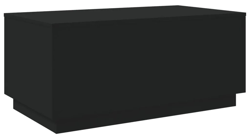 Mesa de centro com luzes LED 90x50x40 cm preto