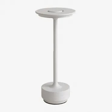 Candeeiro De Mesa Exterior Led Sem Fios Rivkin Branco - Sklum