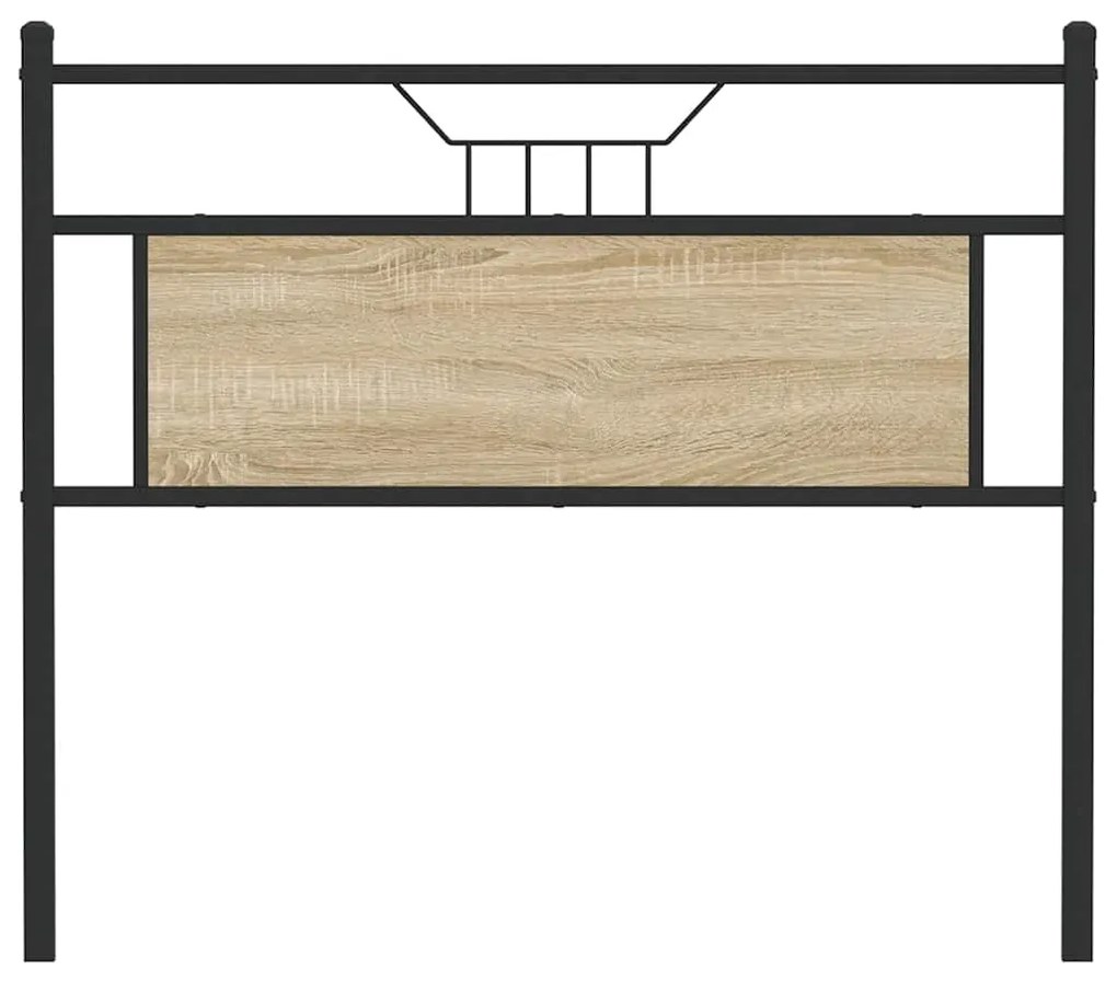 Cabeceira de cama 107 cm derivados madeira/aço carvalho sonoma