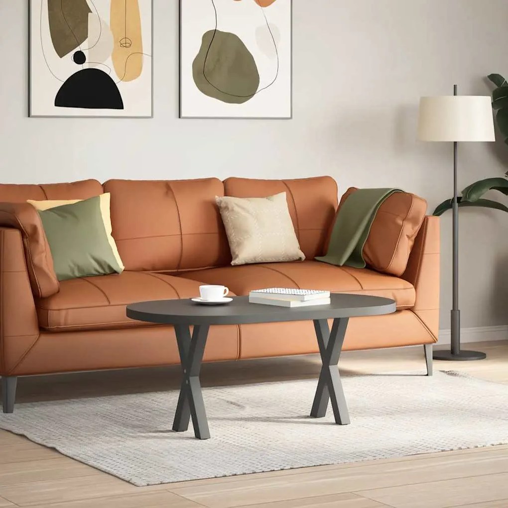 Pés para mesa de centro em formato de X, 2 peças, antracite, 28x(42-43
