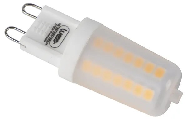 Conjunto de 2 lâmpadas LED G9 reguláveis 3W 280lm 2700K