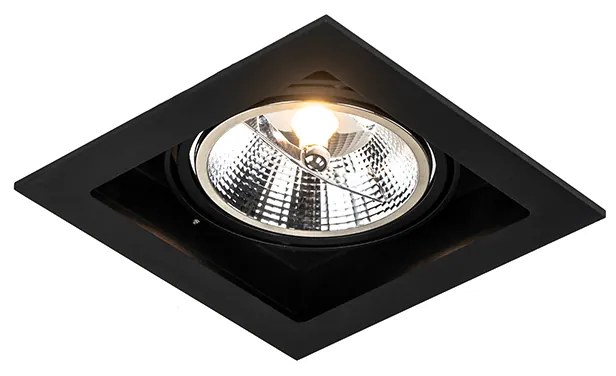 Foco embutido moderno preto 18 cm regulável - Artemis 111