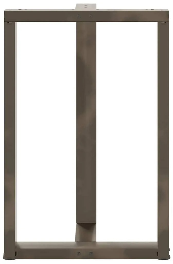 Pés de mesa de bar em forma de T, 2 peças, preto, 60x35x(90-91) cm, aç