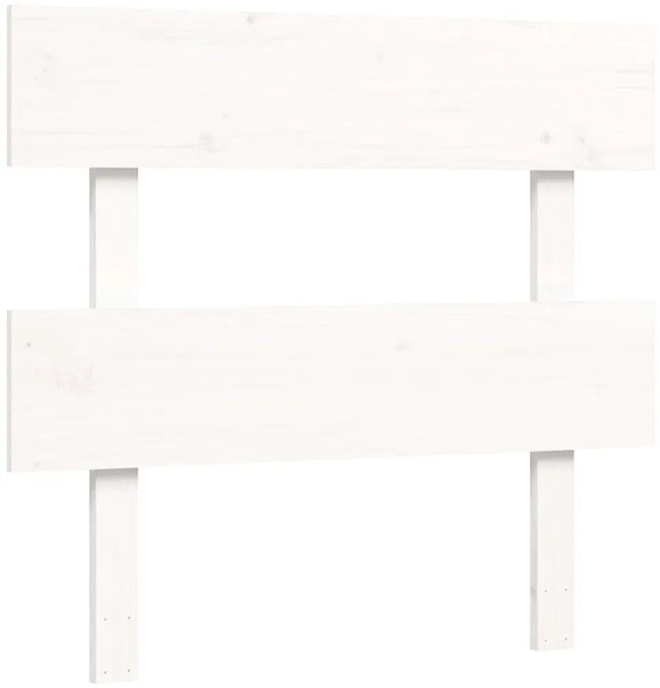 Estrutura de cama com cabeceira 90x200 cm madeira maciça