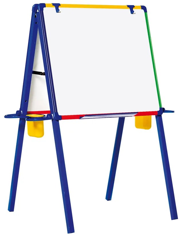 Quadro Branco Magnético C/ Cavalete 62x80cm Flipchart Moldura Plástico P/ Crianças