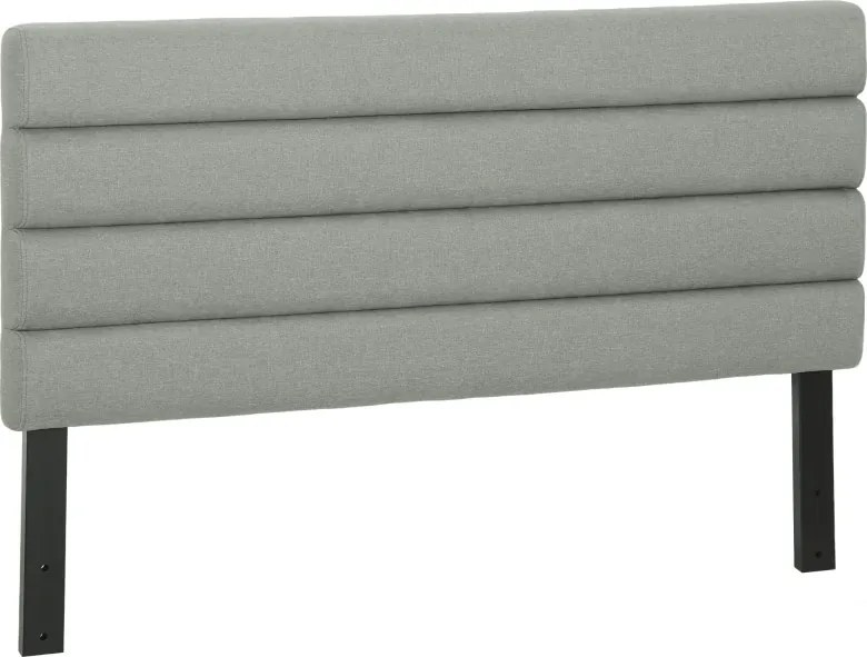 Cabeceira de Cama 140 cm Altura Ajustável em 3 Níveis 106/116/126 cm Estofada em Linho Cinza