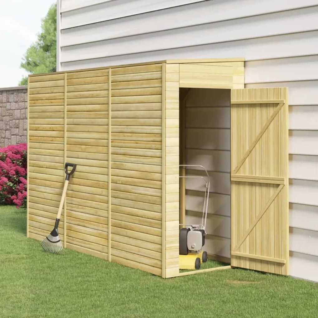 318202 vidaXL Abrigo de arrumação para jardim 100x310x218 cm pinho impregnado