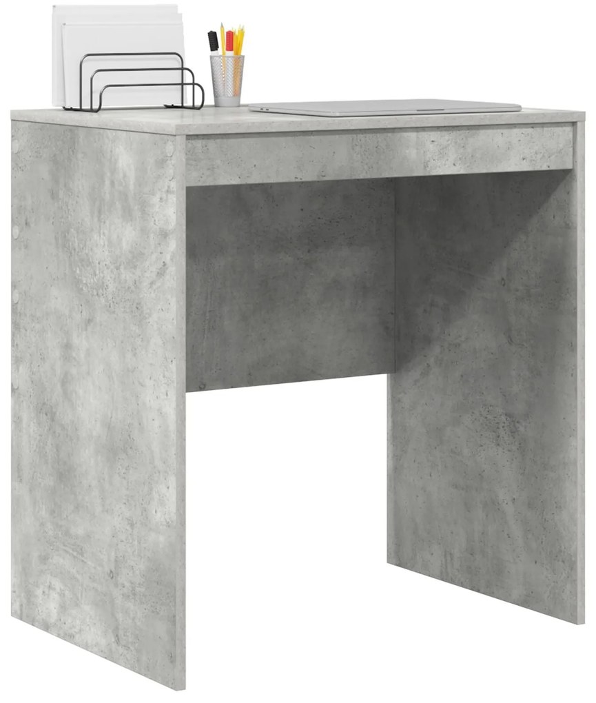 Secretária de Escrita Cinza Concreto MDF com visual concreto