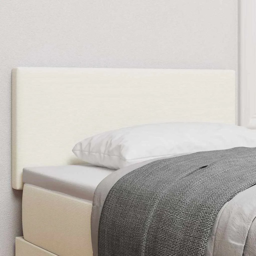Cabeceira vidaXL Design Simples Creme 80 cm Tecido Corduroy